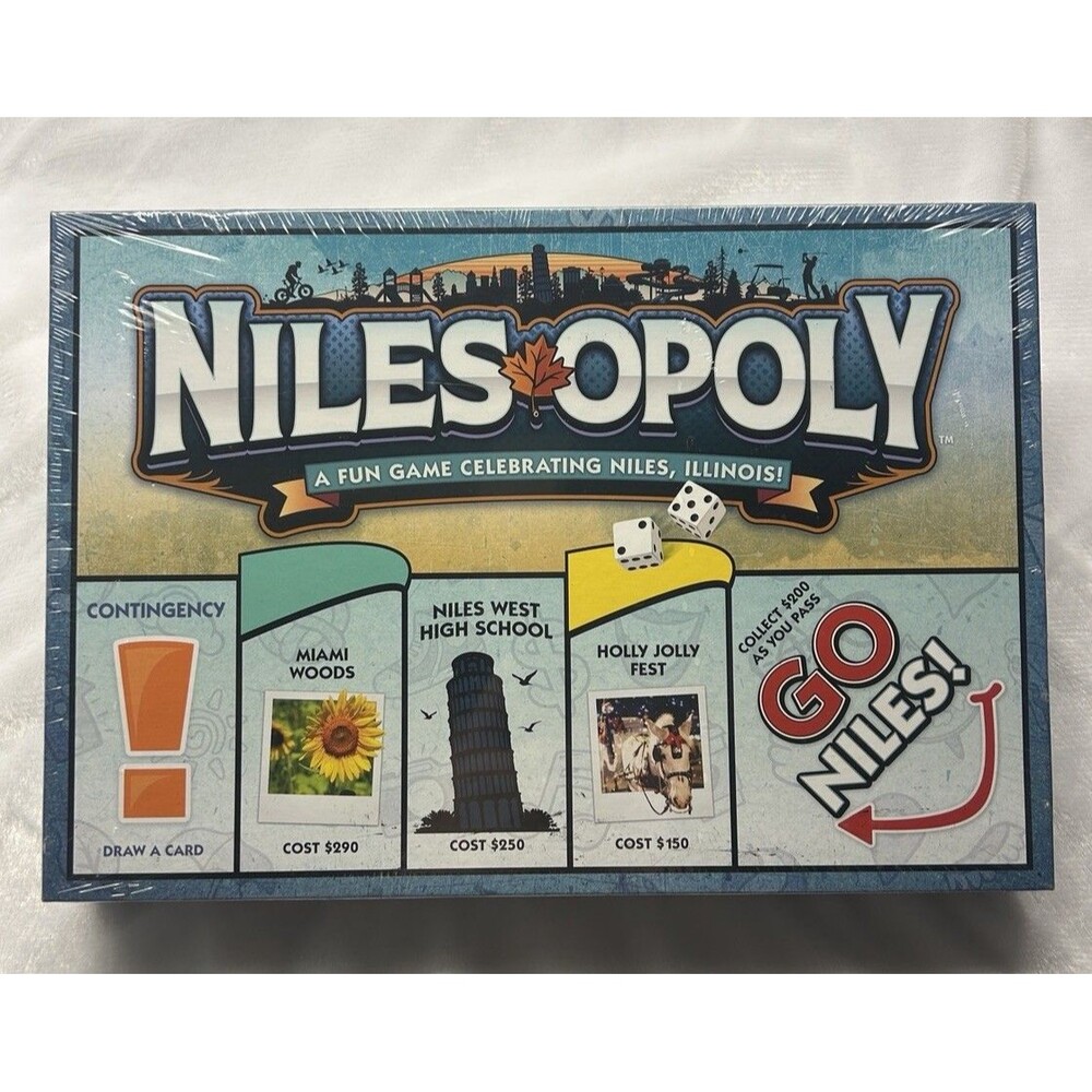 RARE Nilesopoly Monopoly Style USA Niles Opoly Illinois Late for the Sky